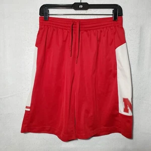 Nebraska Huskers Shorts Mens Small Red Basketball Gym Training Adidas - Picture 1 of 7