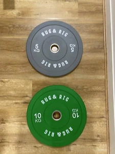 Olympic bar bell & Bumperplate’s 50kgs Brand New - Picture 1 of 10