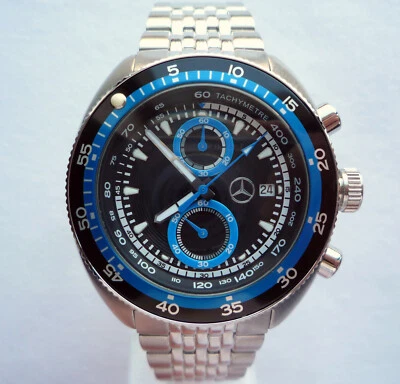 Relógio cronógrafo esportivo Mercedes Benz Classic Motorsport AMG design acessório - Imagem 1 de 4