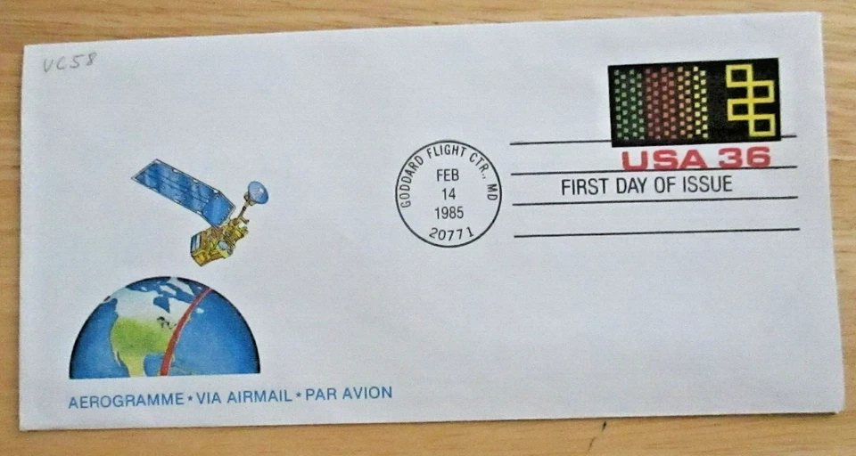 1985 USA First Day Issue Envelope - Aerogramme , Goddard Flight Center..(#143) - Image 1 of 1
