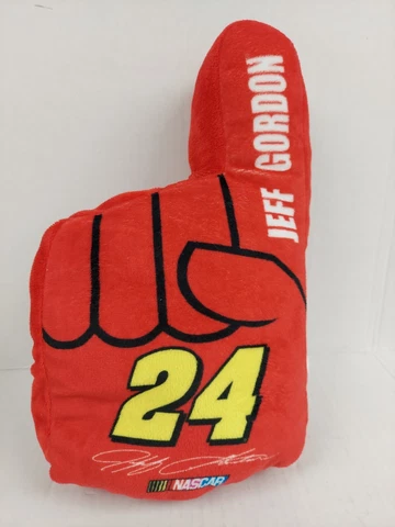 Jeff Gordon NASCAR #24 Plush Hand Finger Fan Souvenir Official Nascar Number 1 Cover