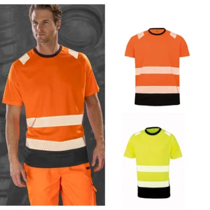 Result Camiseta de Seguridad Reciclada Genuina R502X - Para Hombre Cuello Polo Media Mangas Top - Imagen 1 de 12