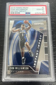 Zion Williamson 2019 Panini Prizm Instant Impact ROOKIE RC PSA 10