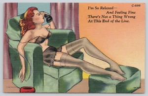 Postkarte Pinup Girl in schwarzen Dessous Comic - "My Darling" Liebesgeschichte zurück - Bild 1 von 3