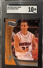 Stephen Curry SGC 10 POP 1 2009 Press Pass Fusion ROOKIE # 18 rare Card 🔥🔥RC 