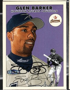 Glen Barker auto 2000 Fleer card bb1359