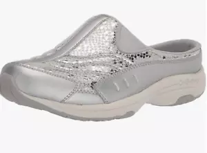 EASY SPIRIT WOMEN'S TRAVELTIME568 MULE CLOGS SILVER 10 US - Picture 1 of 5