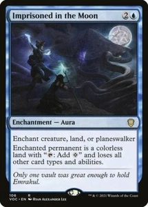 MTG - IMPRISONED IN THE MOON - Crimson Vow Commander (R) - Picture 1 of 1