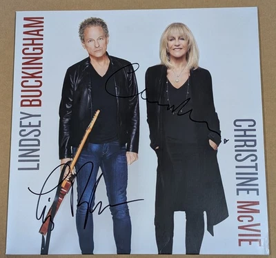 Lindsey Buckingham Christine McVie SIGNED self titled vinyl LP EU 2017 Fleetwood Foto 1 de 4