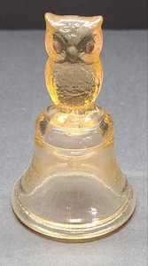 Boyd Glass Owl Bell In Light Rose Peachy/Pink  Missing Clapper (1993-1998) - Picture 1 of 1
