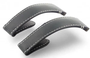 21 mm echt CARTIER Santos de schwarz Kalbsleder Uhrenarmband Band - 21/18 mm - Bild 1 von 5