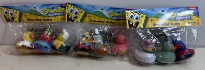 Nickelodeon Bob Esponja Pantalones Cuadrados Goma Pato Personajes Lote de 9 NUEVO Foto 1 de 4