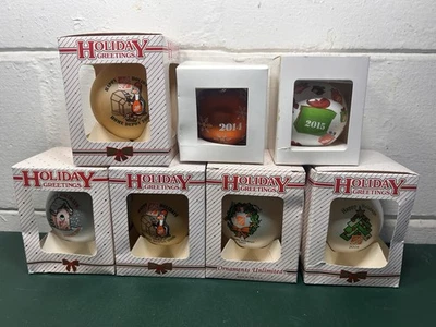 Lote de 7 adornos navideños de vidrio para empleados THE HOME DEPOT con cajas Foto 1 de 4