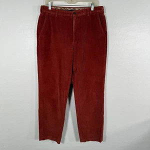 Brooks Brothers Hose Herren 34x32 Rot Cord Clark Chino Baumwolle Freizeit - Bild 1 von 9