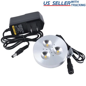 ABI 3W LED Puck Light Kit for Kitchen Counter / Bookshelf / Showcase, Cool White - Picture 1 of 4