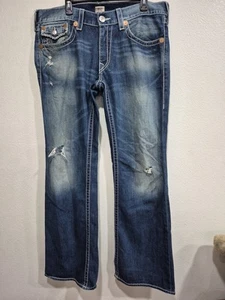 Pantalones de mezclilla de colección Y2K True Religion sección para hombre Billy Big T lavado oscuro talla 36x34 - Imagen 1 de 16