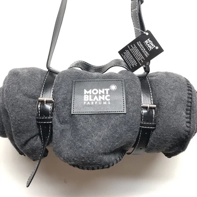 Luxury Mont Blanc Parfums Stadium Blanket with Carry Strap GWP Exclusive Gray - Image 1 of 4