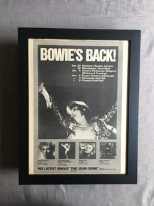 David Bowie Jean Genie UK tour Dec 1972 Jan 1973 Framed Advert / Ad 18" x 14" #2 - Picture 1 of 1
