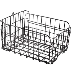 Folding Bike Rear Basket with Taillight Rainproof Rust Proof Heavy Duty Metal... - Picture 1 of 9