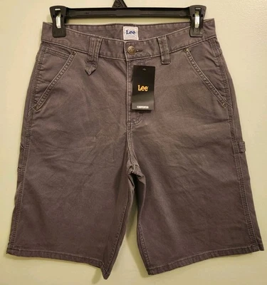 Pantalones Cortos Lee Workwear Para Hombre TALLA 30 Denim Carpintero PINTORES GRIS Jean 11" #10725 Foto 1 de 3