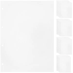 20Pcs Transparent Photo Album Pages Plastic Photo Album Replacement Pages - Picture 1 of 12