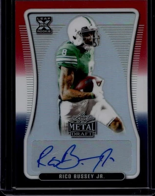 2021 Leaf Metal Draft #BA-RBJ Rico Bussey Jr. Autographs Rainbow RWB #/10 - Image 1 of 2