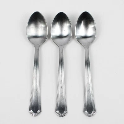 Lote de 3 cucharaditas de cubiertos Martha Stewart Magnolia (ino inoxidable) Foto 1 de 4