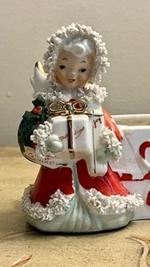 De Colección Napco Spaghetti Angel Niña Navidad Maceta/Jarrón Regalo-Regalo S 715A-Leer-Defectuoso - Imagen 1 de 23