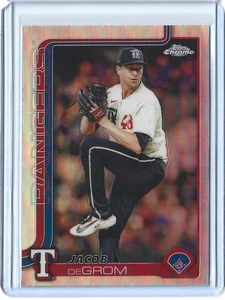 Jacob deGrom - 2025 Topps Chrome #214 - Refractor - Texas Rangers B - Picture 1 of 2