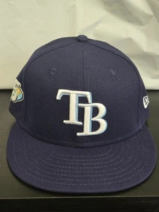 Tampa Bay Rays 25th Anniv. New Era 59Fity Men's Fitted Baseball Cap Size 7 1/8 - Picture 1 of 7