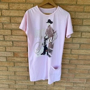 Abito maglietta George Strait Sleep anni 90 taglia unica rosa doppie tasche vintage - Foto 1 di 10