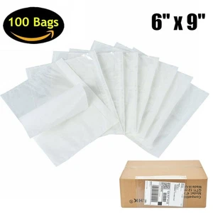 100 6" x 9" Clear Packing Invoice List Pouches Shipping Labels Enclosed Envelope - Picture 1 of 8