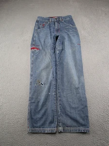 Pantalones de mezclilla Ozoc para hombre 30x34 Y2K holgados pierna ancha patinador estilo JNCO grunge hip hop años 90 - Imagen 1 de 17