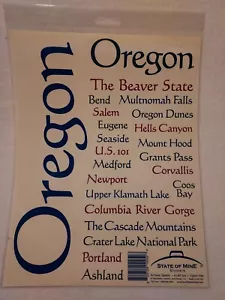 State Of Mine Oregon Aufkleberbogen 8 1/2” x 11” Bogen - Bild 1 von 2