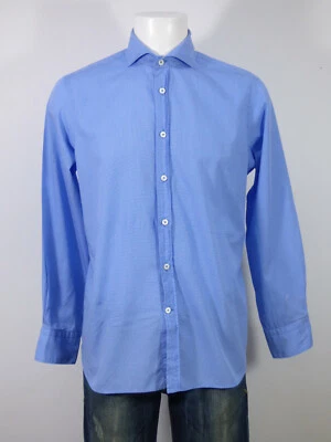 Van Laack men's long sleeve shirt size M/blue check mint condition (R 1774) - Image 1 of 3