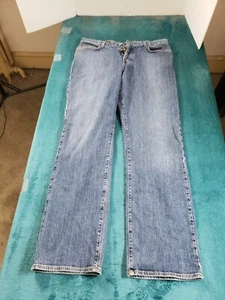 VINTAGE Lucky Brand Jeans Sz 36x32 Mens Blue Stretch Pants Low Rise Bootcut USA - Picture 1 of 13