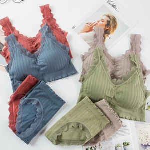 Damen Sexy Gepolstert Bralette Dessous Unterwäsche Set Weibliche Schönheit Rücken Intim  - Bild 1 von 46