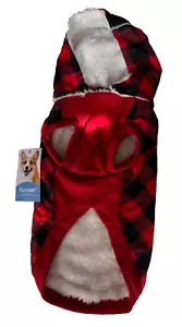 Kuoser Small Dog Hoodie Dog Sweaters Hood Classic Plaid Red Jacket Lumberjack - Picture 1 of 14