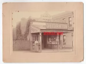 ANTIQUE PHOTOGRAPH J. Blakeley Painter Decorator Shop Richmond Melbourne c1895 - Bild 1 von 1