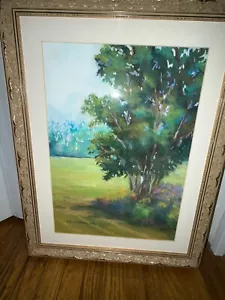 Pastellgemälde von Kazuko Kawase "Baum im Ringholz" Salmagundi Club 2003 - Bild 1 von 9