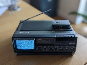 Hanimex Portable Radio Cassette TV 5" Black & White Screen Player 531-1 - Picture 1 of 11