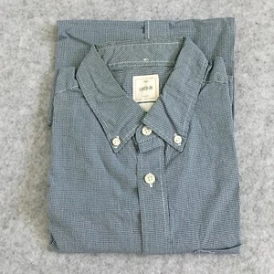 Gap Lived-in Long Sleeve Button-up Checkered Shirt, Men's M (White/Navy) - Picture 1 of 7