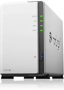 SYNOLOGY DS223J ETHERNET LAN NAS STATION 2 FÄCHER SLOT STORAGE SERVER RJ45 1.4GHZ - Bild 1 von 5