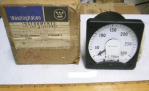 Vintage Westinghouse - Voltmeter - 0 to 300 A-C Volts - P/N: 291B460A10 (NOS) - Picture 1 of 9