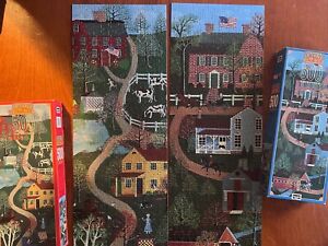 Jigsaw Puzzle Lot Of 2 500 Pc Tall Hometown Collection Friends Brick House  Ut
