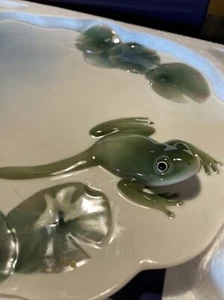 FROG Tray RETIRED FRANZ FINE PORCELAIN *Amphibia* LARGE FROG TRAY, NIB - Picture 1 of 12