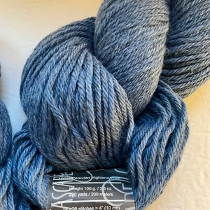 Cascade 220 HeathersWool Yarn Lot of 2 Blue Pure New Wool Worsted Peru - Picture 1 of 4