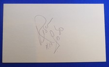 REBECCA LOBO HOF autograph signed auto 3x5 UConn New York Liberty+ 1991-2003