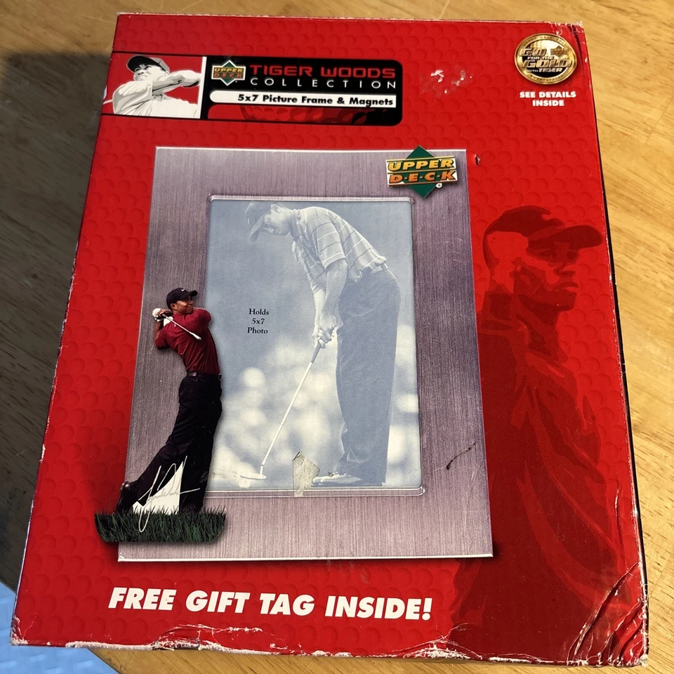 Marco de fotos con imanes Upper Deck Tiger Woods Collection 5x7 **NUEVO** Foto 1 de 2