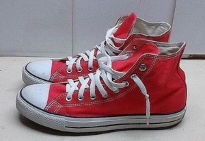 Converse Unisex Red Canvas High Top Athletic Sneaker Skate Shoes Men 11 Women 13 - Picture 1 of 7